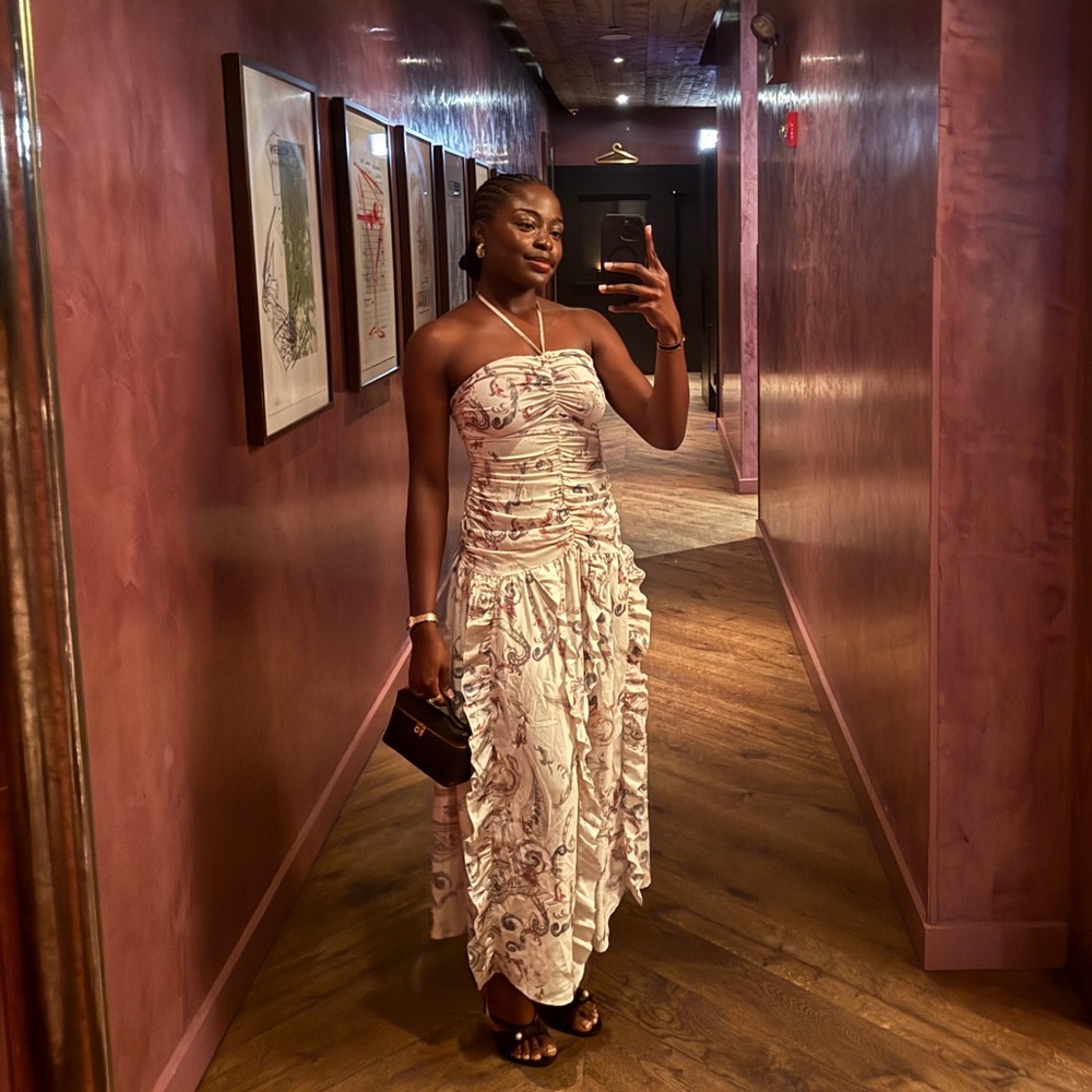 Elegant Strapless Maxi Dress